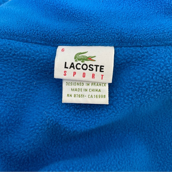 Lacoste Sport Men’s Blue Devanlay Long Sleeve Fleece Full Zip Jacket Size XL - Picture 11 of 14
